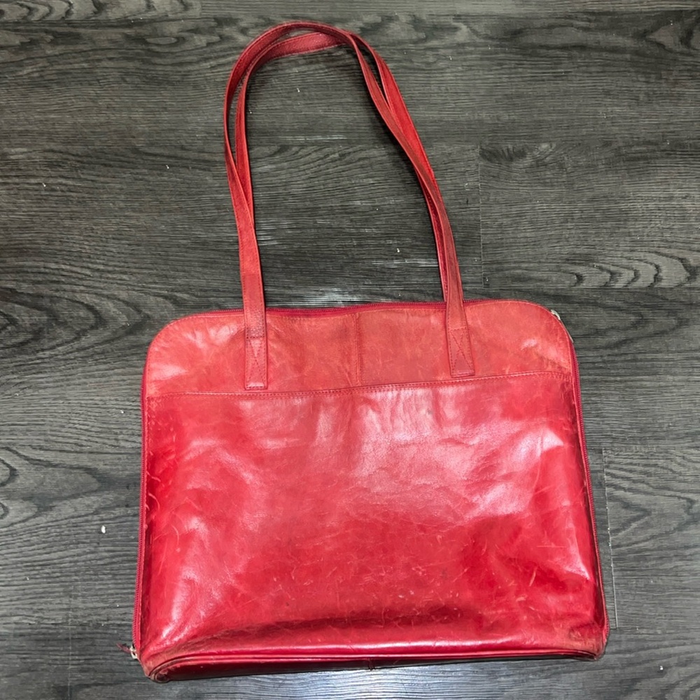 Red P. Sherrod & co Leather Tote